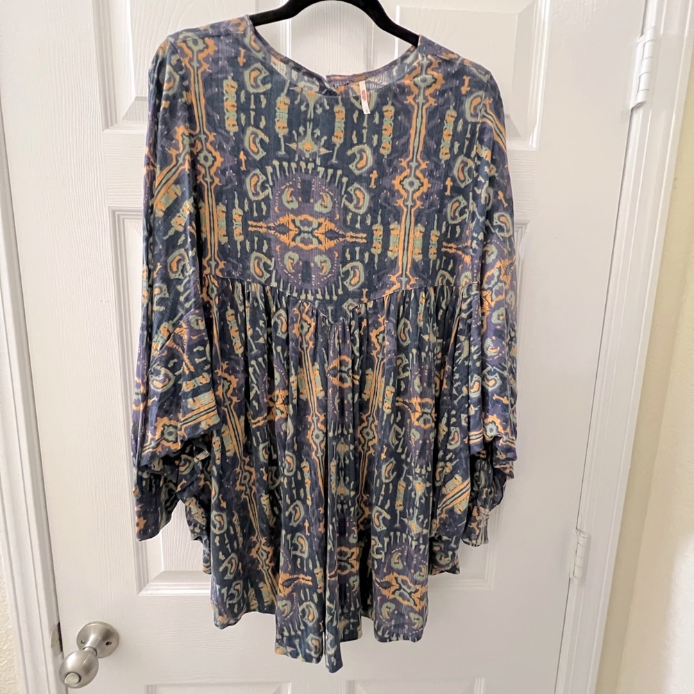 Free People Indigo Combo Tunic